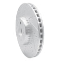 R1 17-21 Honda CLARITY Front Left Drilled & Slotted Silver Brake Rotor