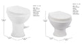 401 ESSENTIAL RV TOILET WITH PLASTIC BOWL SHORT WHITE