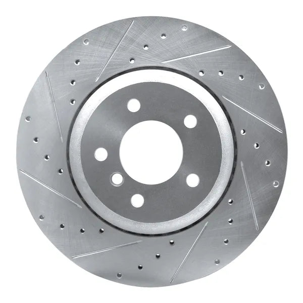 R1 04-10 BMW 535i Rear Left Slotted Black Brake Rotor