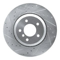R1 04-10 BMW 535i Rear Left Slotted Black Brake Rotor