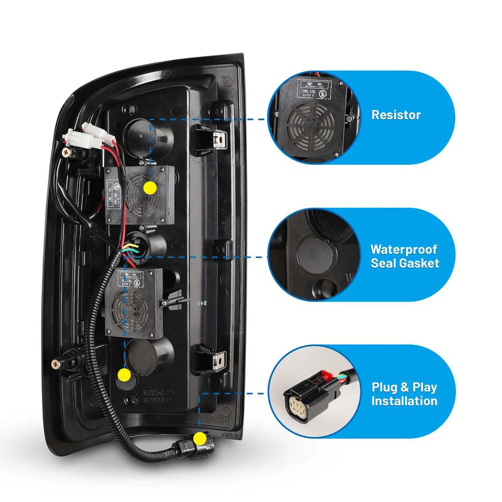 Winjet black tail light