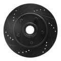 R1 92-97 Ford Aerostar Right Front Drilled & Slotted Black Brake Rotor