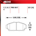 Hawk 94-01 Acura Integra (excl Type R)  Blue 9012 Race Front Brake Pads