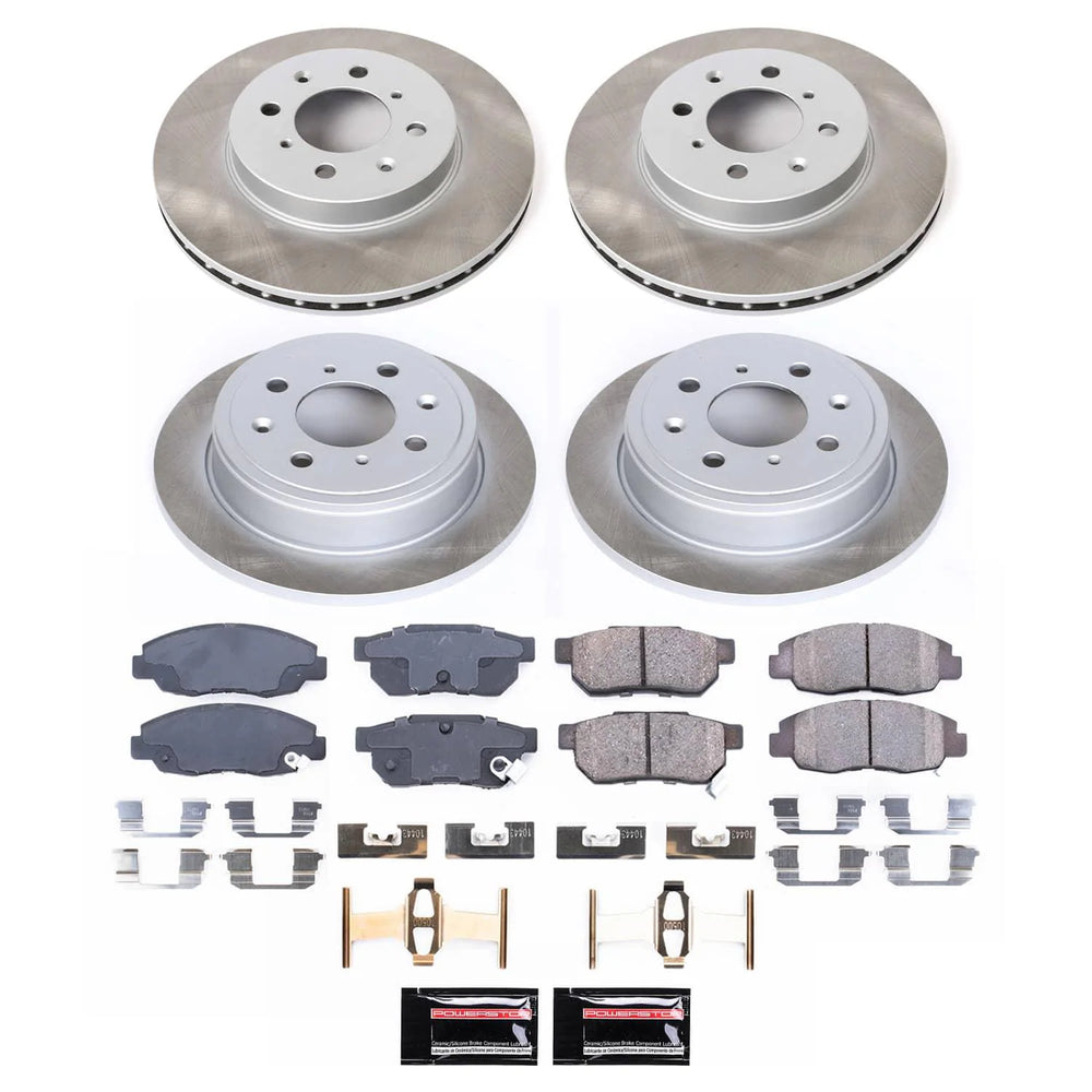 Power Stop 99-00 Honda Civic Front and Rear Semi-Coated Rotor Kit