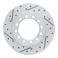 R1 88-97 Chevrolet W4500 Tiltmaster Front Left Drilled & Slotted Geoperformance Rotor