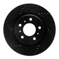 R1 04-09 Buick Allure Front Left Drilled & Slotted Black Brake Rotor
