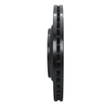 R1 15-25 Acura MDX Front Left Drilled & Slotted Black Brake Rotor