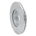 DFC 01-03 Volkswagen EuroVan Front Right Drilled & Slotted Silver Brake Rotor