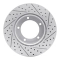 R1 98-07 Lexus Lx470 Front Left Drilled & Slotted Geo-Carbon Rotor