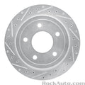 R1 04-06 Ford E-150 Rear Left Slotted Black Brake Rotor
