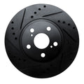 R1 09-15 Toyota Corolla (Mexico) Front Left Drilled & Slotted Black Brake Rotor