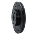 R1 09-15 Toyota Corolla (Mexico) Front Left Drilled & Slotted Black Brake Rotor