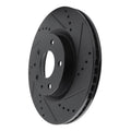 R1 19-25 Mazda CX-30 Front Right Drilled & Slotted Black Brake Rotor