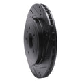R1 05-11 Cadillac CTS Rear Right Drilled & Slotted Black Brake Rotor