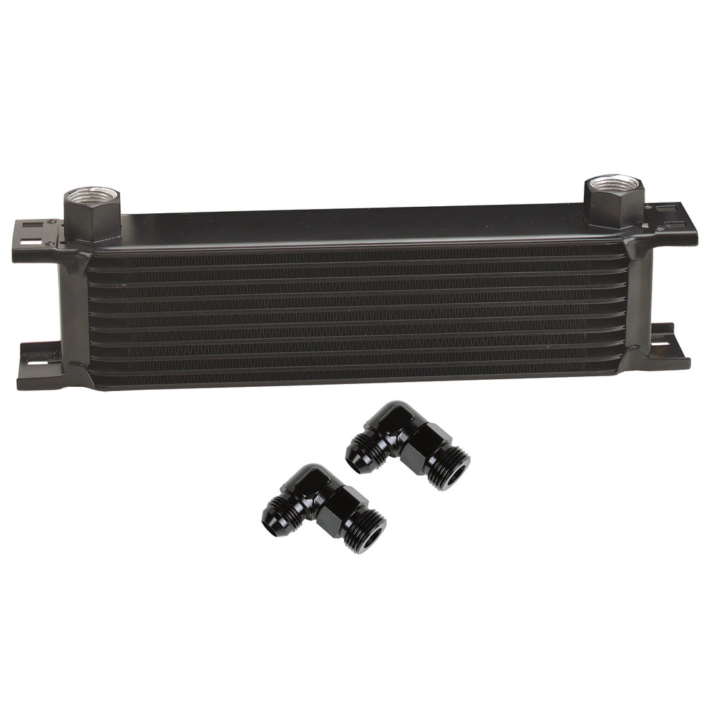 10 ROW SERIES 10000 STACK PLATE COOLER 90DEG SWIVEL 10AN FITTING ALUMINUM