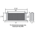 10 ROW SERIES 10000 STACK PLATE COOLER 90DEG SWIVEL 6AN FITTING ALUMINUM