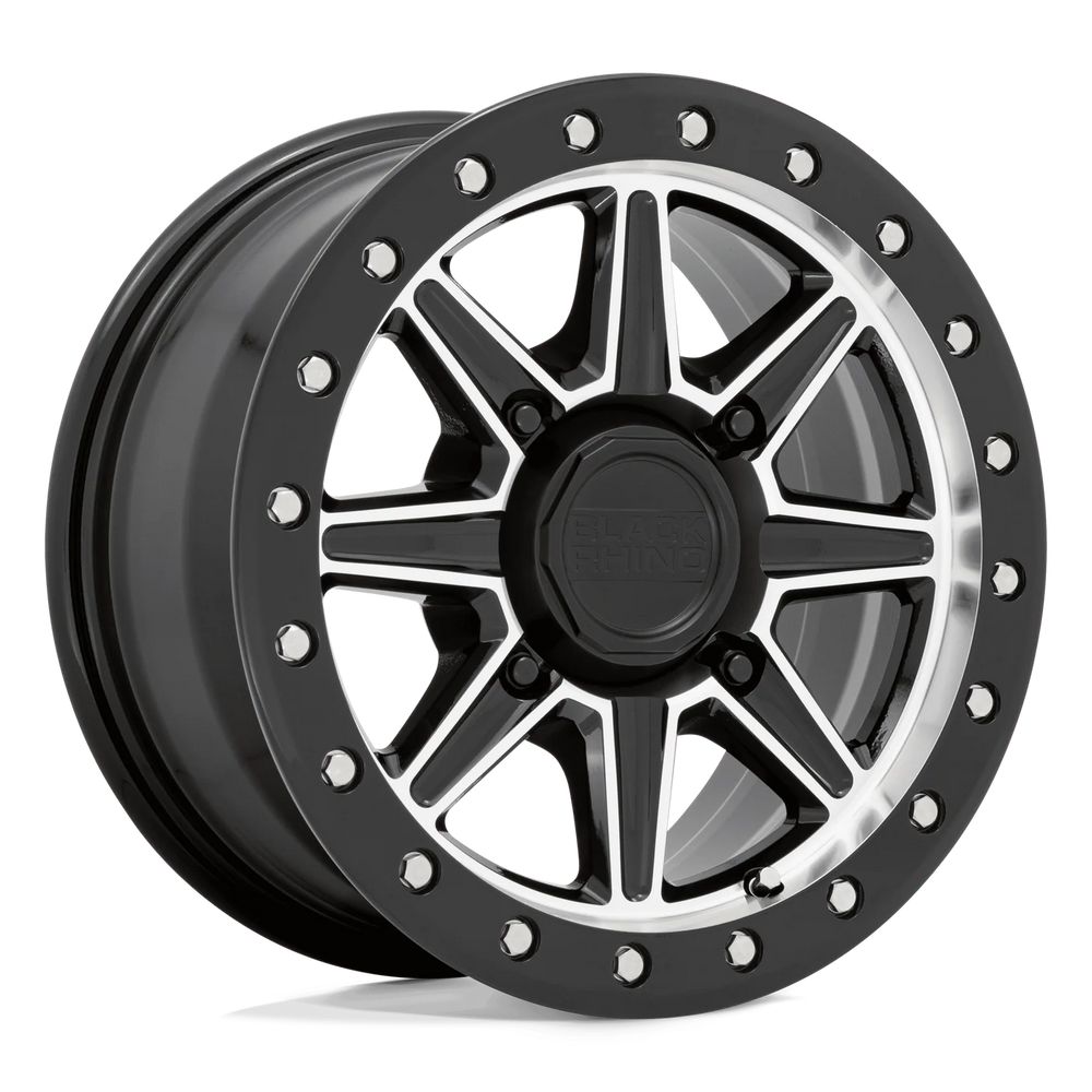 BLACK RHINO HARD ALLOYS - UTV BUWEB 14X7 4X110 G-BLK-MACH 51MM - 1470WEB514110F80
