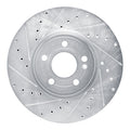 R1 19-26 Mercedes-Benz A220 Front Left Drilled & Slotted Silver Brake Rotor