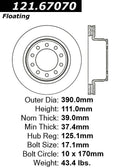 Centric C-Tek Standard Brake Rotor - Front
