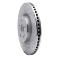 R1 18-20 Genesis G80 Front Left Drilled & Slotted Silver Brake Rotor