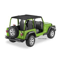 ~(6.7 lbs. 52X6X6)~ Header Bikini Top Safari-style Black Diamond Jeep 04-06 Wrangler Unlimited; Header style (extended length); requires 51238-01 channel;