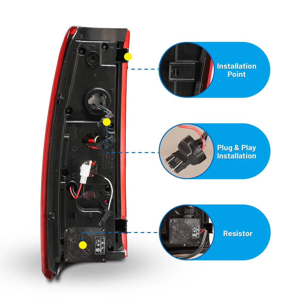 Winjet black tail light
