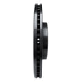 R1 07-12 Mazda CX-7 Front Right Drilled & Slotted Black Brake Rotor