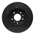 R1 07-12 Mazda CX-7 Front Right Drilled & Slotted Black Brake Rotor