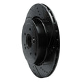 R1 18-22 Genesis G70 Rear Left Slotted Black Brake Rotor