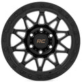 Rough Country 78 Series Wheel | Simulated Beadlock | Black | 17x8.5 | 5x4.5 | +0mm