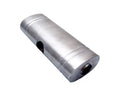 OVAL MUFFLER 8IN X 5IN X 24IN EAST WEST 2.25IN CENTRE INLET DUAL 2IN OUTLET 304