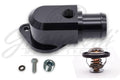 Granatelli 18-19 Jeep Trackhawk Billet Thermostat Housing w/160 Deg Thermostat - Black