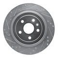 DFC 08-14 Cadillac CTS Rear Left Drilled & Slotted Silver Brake Rotor