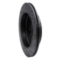 R1 05-07 Land Rover LR3 Rear Left Drilled & Slotted Black Brake Rotor