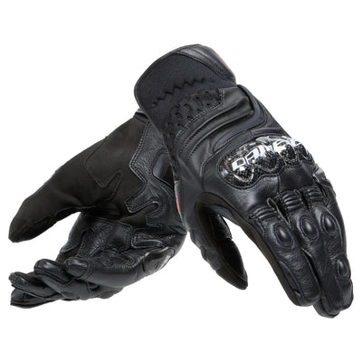 Dainese Carbon 4 Short Leather Gloves Black/Black - Large
