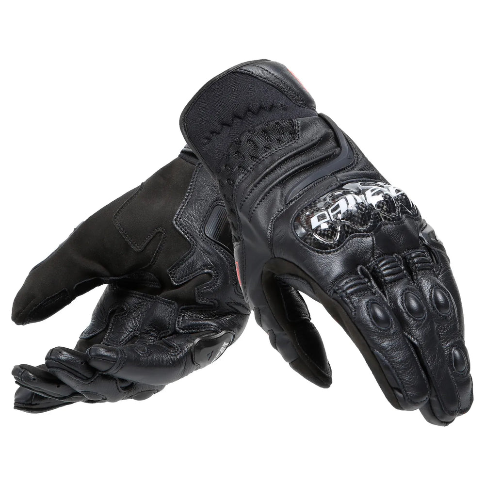 Dainese Carbon 4 Short Leather Gloves Black/Black - Large