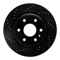 R1 07-17 Buick Acadia Front Left Slotted Black Brake Rotor
