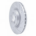 R1 Concepts Brake Rotor Drilled and Slotted Silver Fits Chrysler 300