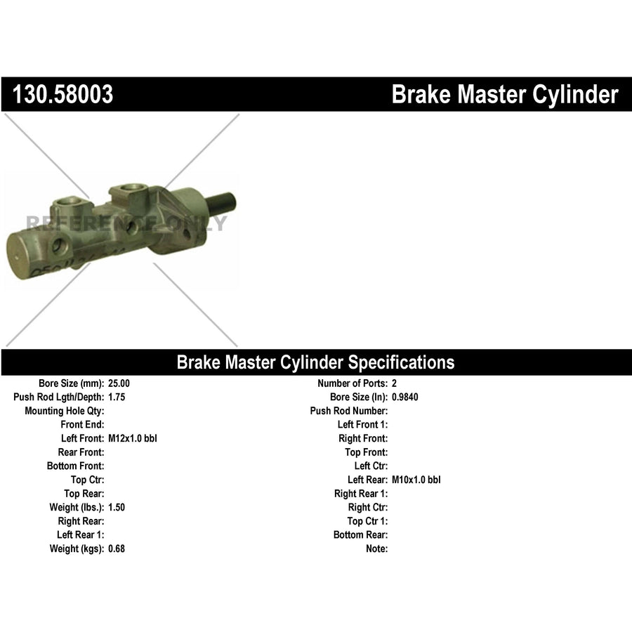PREMIUM BRAKE MASTER CYLINDER