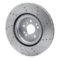 DFC 13-19 Mercedes-Benz GLS450 Front Left Drilled & Slotted Silver Brake Rotor