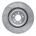 DFC 13-19 Mercedes-Benz GLS450 Front Left Drilled & Slotted Silver Brake Rotor