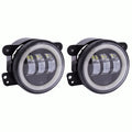 FOG LIGHTS- 4 INCH BLACK WITH FULL HALO