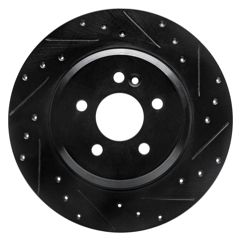 R1 00-05 Mercedes-Benz ML430 Rear Right Drilled Black Brake Rotor