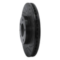 R1 01-02 Mazda Millenia Front Right Drilled & Slotted Black Brake Rotor