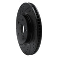 R1 02-08 Seat ALHAMBRA Front Left Drilled & Slotted Black Brake Rotor
