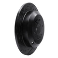 R1 09-10 Kia BORREGO Rear Left Drilled & Slotted Black Brake Rotor
