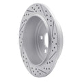 R1 07-12 Dodge Nitro Rear Left Drilled & Slotted Geo-Carbon Rotor