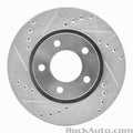 R1 00-02 Dodge Ram 1500 Pickup Front Right Drilled & Slotted Silver Brake Rotor