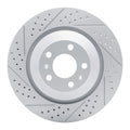 R1 04-18 Audi A8 Rear Left Drilled & Slotted Geoperformance Rotor
