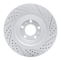 R1 04-18 Audi A8 Rear Left Drilled & Slotted Geoperformance Rotor